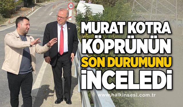 Murat Kotra köprünün son durumunu inceledi
