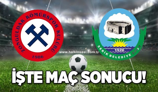 Serik Belediyespor- Zonguldak Kömürspor maçı sona erdi