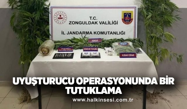 Uyuşturucu operasyonunda bir tutuklama