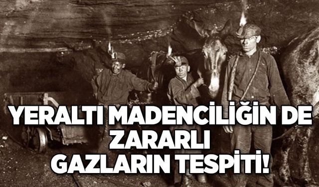 Yeraltı madenciliğin de zararlı gazların tespiti!