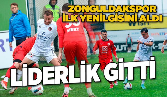 ZONGULDAKSPOR İLK YENİLGİSİNİ ALDI.... LİDERLİK GİTTİ...