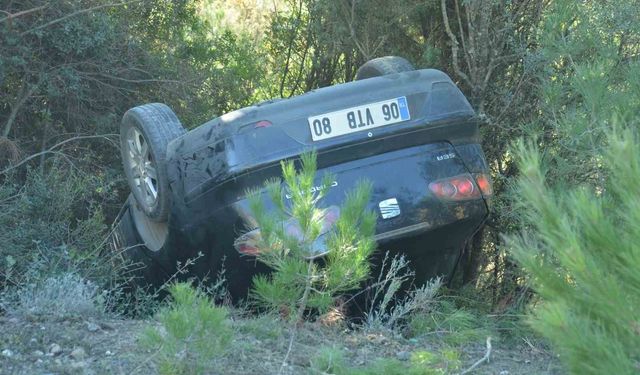 Kastamonu’da mıcıra kapılan otomobil takla attı: 1 yaralı