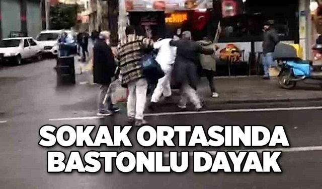 Sokak ortasında bastonlu dayak