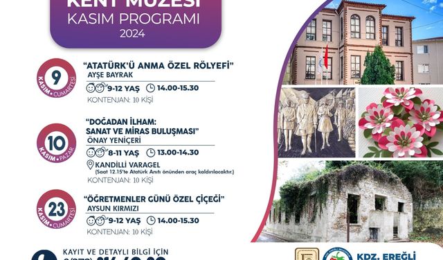 KENT MÜZESİ KASIM AYI ATÖLYE PROGRAMI