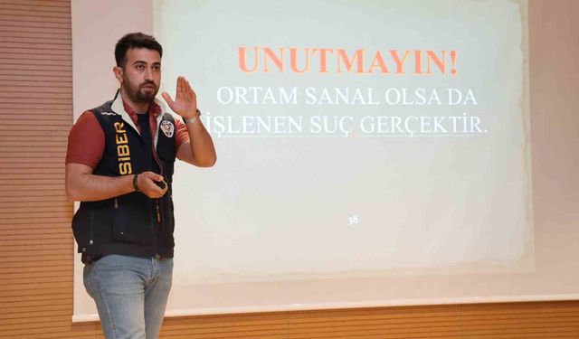 Öğrencilere siber suçlar anlatıldı