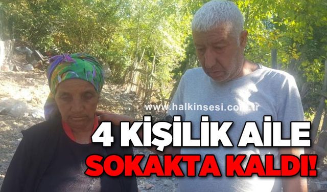 Zonguldak'ta 4 kişilik aile yıkılan evlerinin ardından sokakta kaldı