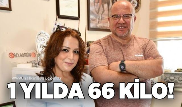 Bir yılda 66 kilo verdi