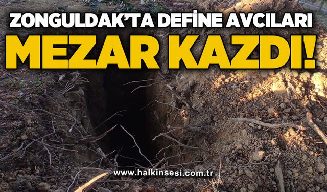 Zonguldak’ta define avcıları mezar kazdı