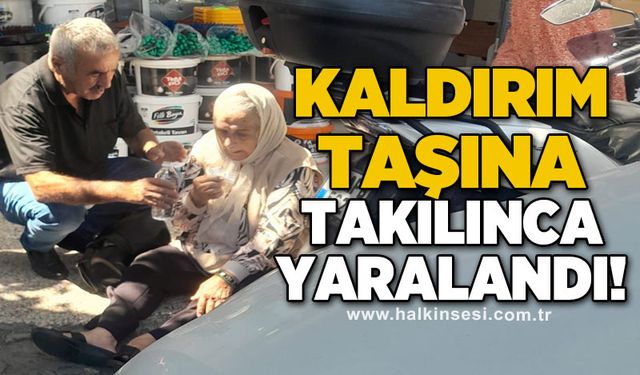 Kaldırım taşına takılınca yaralandı