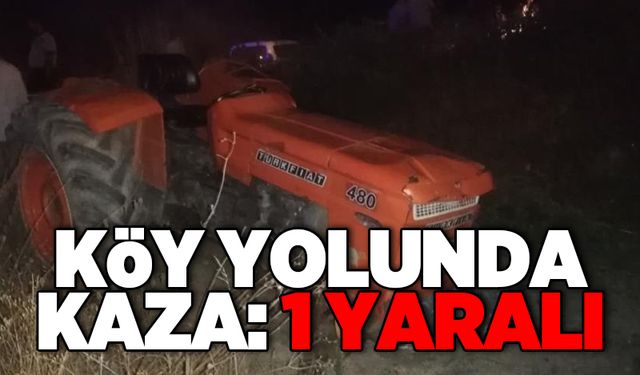 Köy yolunda kaza: 1 yaralı