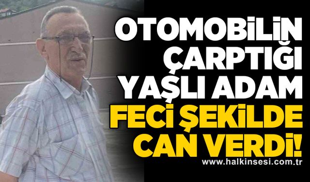 Otomobilin çarptığı yaşlı adam feci şekilde can verdi!