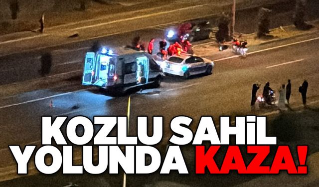 Kozlu sahil yolunda kaza!