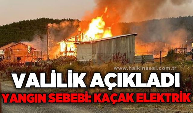 Valilik açıkladı: Yayla evleri elektrik kaçağından yanmış