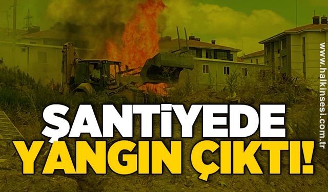 Şantiyede yangın çıktı!