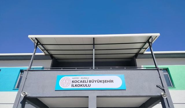 Kocaeli’nin Hatay’a yaptırdığı okul pazartesi günü açılıyor