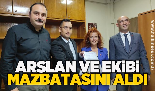 Arslan ve ekibi mazbatasını aldı
