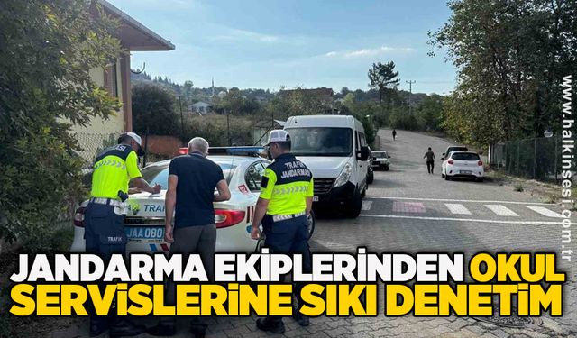 Jandarma ekiplerinden okul servislerine sıkı denetim