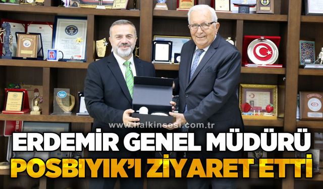 Erdemir Genel Müdürü Şaban Yazıcı'dan Başkan Halil Posbıyık'a ziyaret etti