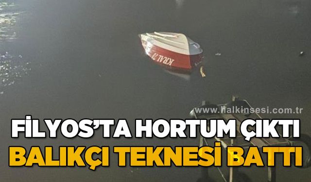 Filyos'ta hortum çıktı, balıkçı teknesi battı