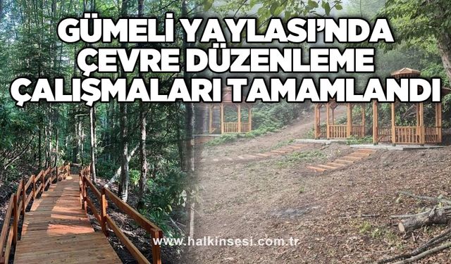 Gümeli Yaylası’nda çevre düzenleme çalışmaları tamamlandı
