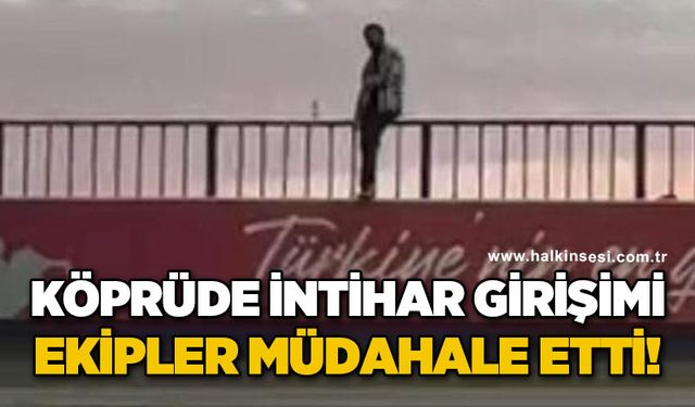 Köprüye çıkan şahsı polis ikna etti