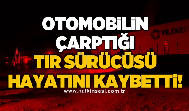Otomobilin çarptığı tır sürücüsü hayatını kaybetti!