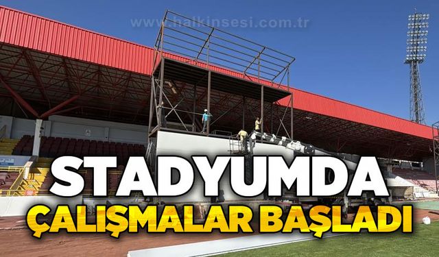 Stadyumda çalışmalar başladı