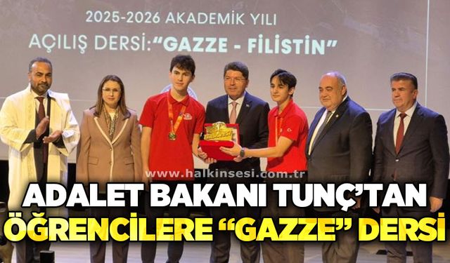 Adalet Bakanı Tunç'tan üniversite öğrencilerine: "Gazze" dersi