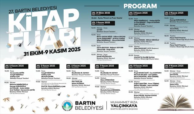 Bartın Belediyesi Kitap Fuarı programı tamam: Kültür meşalesi 27. kez yanacak!