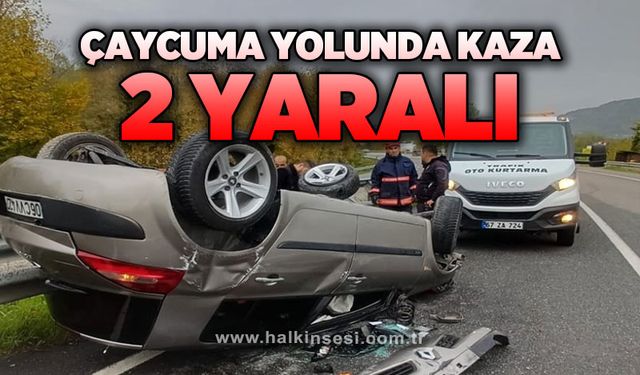 Yağışlı hava kazaya neden oldu: 2 yaralı