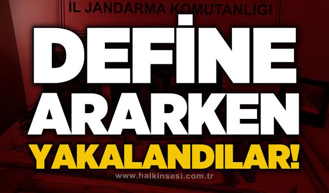 Define ararken yakalandılar!