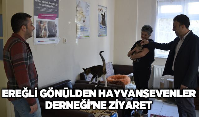 KDZ. EREĞLİ GÖNÜLDEN HAYVANSEVENLER DERNEĞİ’NE ZİYARET