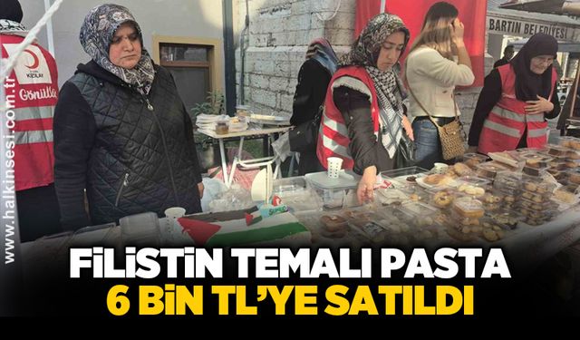 Filistin temalı pasta 6 bin TL’ye satıldı