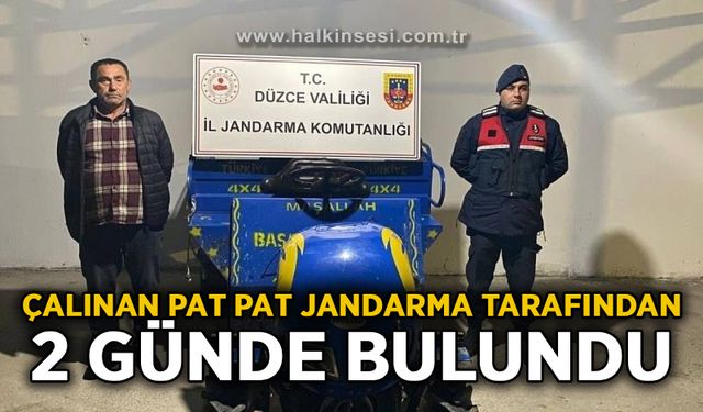 Çalınan pat pat jandarma tarafından 2 günde bulundu