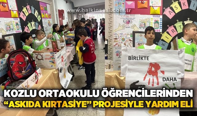 Kozlu Ortaokulu öğrencilerinden "Askıda Kırtasiye" projesiyle yardım eli