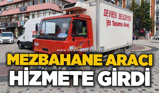 Mezbahane aracı hizmete girdi