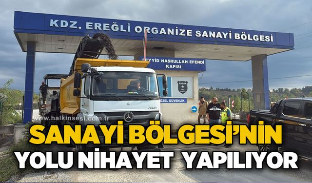 Sanayi Bölgesi'nin yolu nihayet yapılıyor
