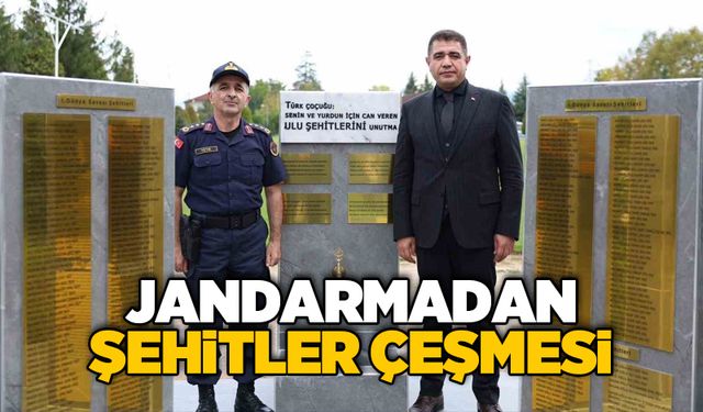 Jandarmadan şehitler çeşmesi
