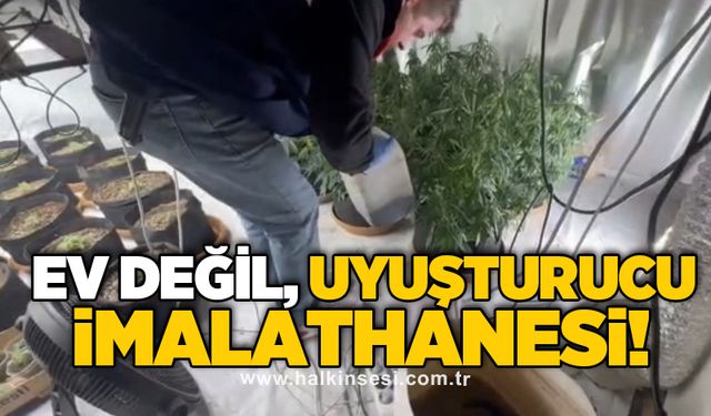 Ev değil, uyuşturucu imalathanesi!