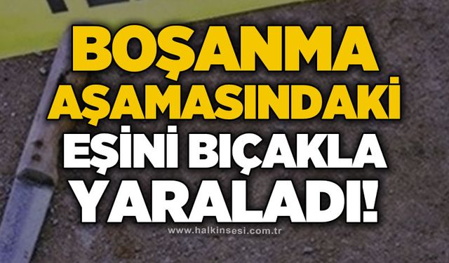 Boşanma aşamasındaki eşini bıçakla yaraladı!
