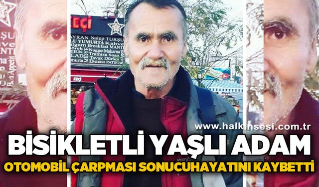 Bisikleti ile yolun karşısına geçmekte olan yaşlı adama otomobil çarptı: 1 ölü