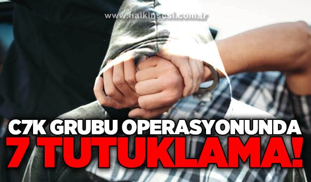 C7K Grubu operasyonunda 7  tutuklama