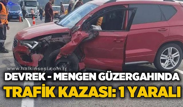 Devrek-Mengen güzergahında trafik kazası: 1 yaralı