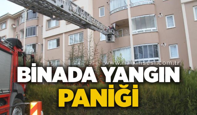 Binada yangın paniği