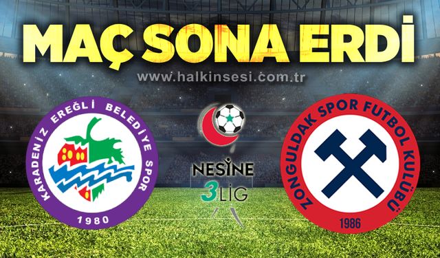 Kdz. Ereğli Belediyespor- Zonguldakspor maçı sona erdi...