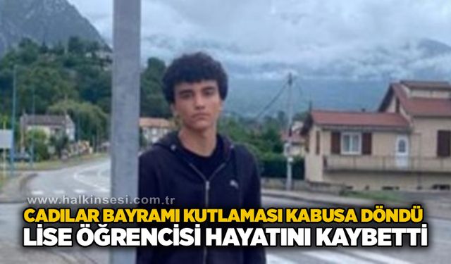 Cadılar Bayramı kutlaması kabusa döndü: Lise öğrencisi hayatını kaybetti