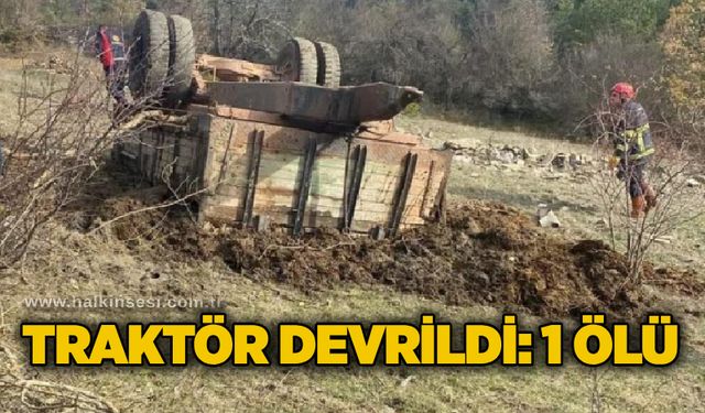 Traktör devrildi: 1 ölü