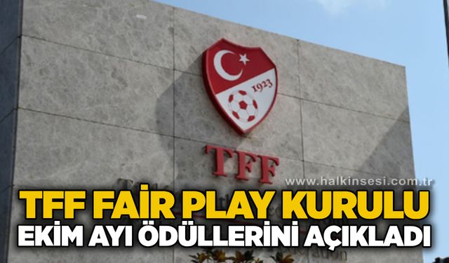 TFF Fair Play Kurulu, Ekim ayı ödüllerini açıkladı