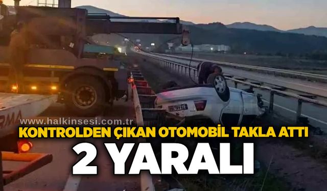 Kontrolden Çıkan Otomobil Takla Attı: 2 Yaralı