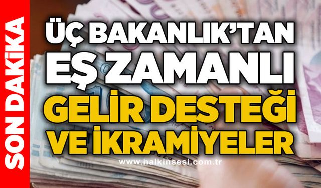 Üç Bakanlık'tan eş zamanlı gelir desteği ve ikramiyeler